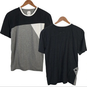 TS562 SPLIT Co USA Color Block Ringer T Shirt L